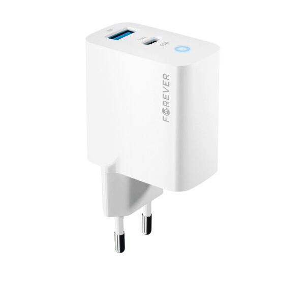 367718_oryg Forever TC-06-65AC GaN PD QC charger 1x USB-C 1x USB 65W white