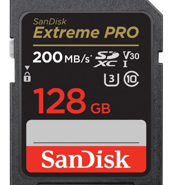 SanDisk memory card 128GB Extreme Pro SDXC C10 V30 UHS-I U3