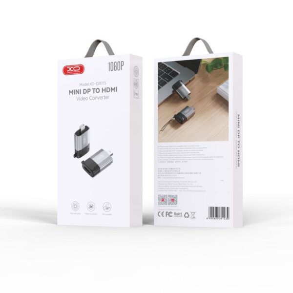 XO adapter GB015 mini Displayport - HDMI 4K gray