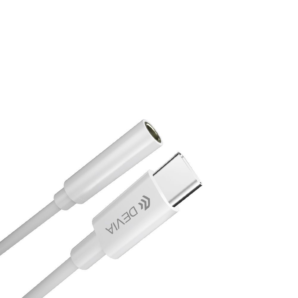 Devia adapter EC608 USB-C - jack 3,5mm white