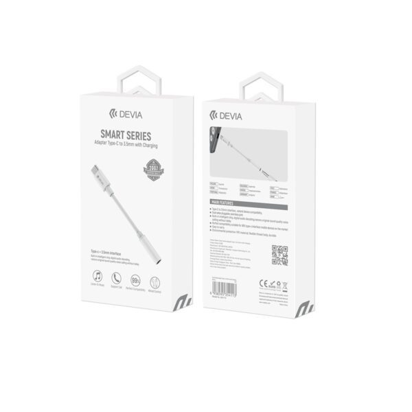 Devia adapter EC608 USB-C - jack 3,5mm white