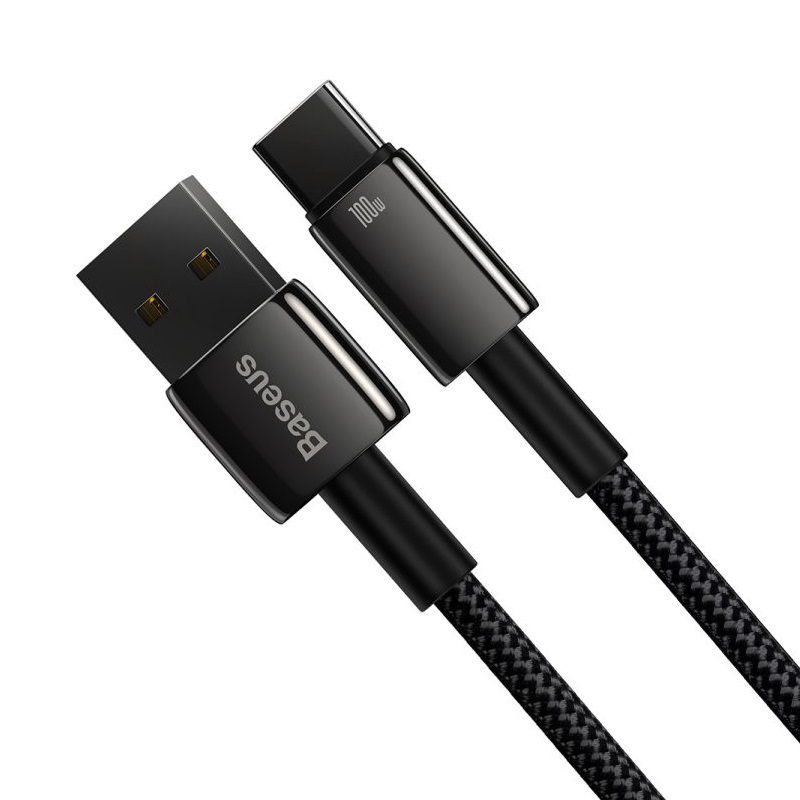 Baseus cable Tungsten USB - USB-C 1,0m black 100W