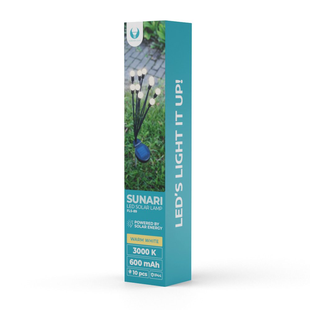 Forever Light Solar LED Lamp SUNARI FLS-89 fireflies x10 3000K 600mAh Ni-MH