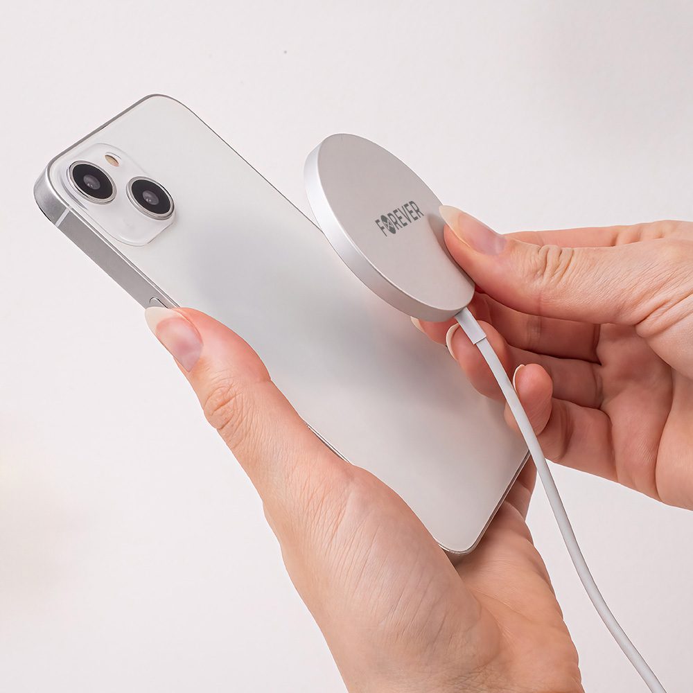 Forever MAWC-100 magnetic wireless charger 15W gray