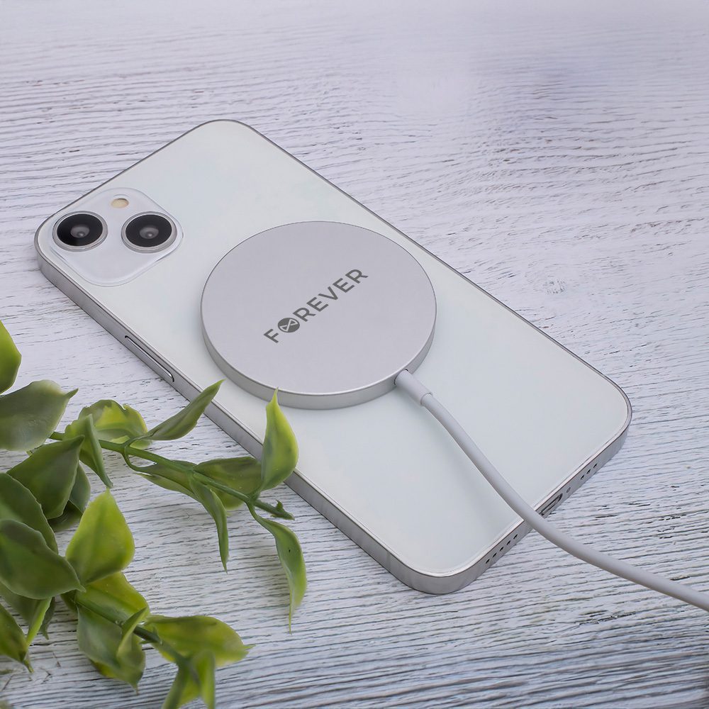 Forever MAWC-100 magnetic wireless charger 15W gray