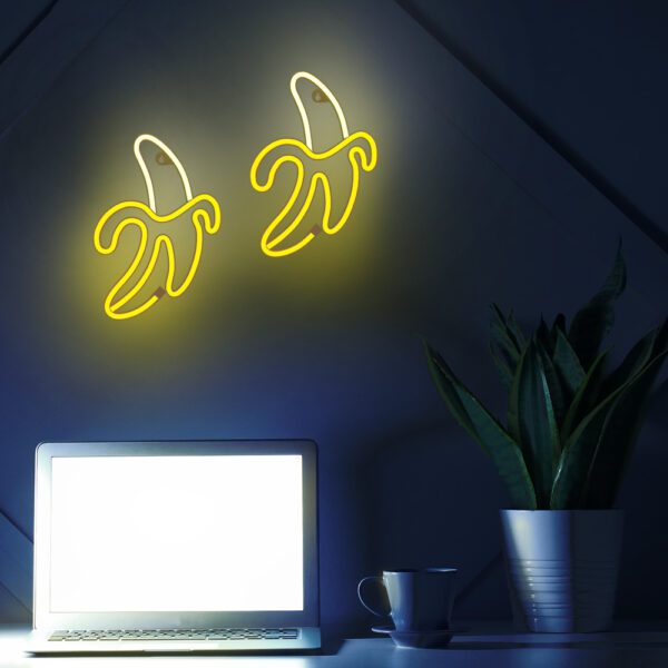 378699_oryg Neon LED Light BANANA white yellow Bat + USB FLNE10 Forever Light