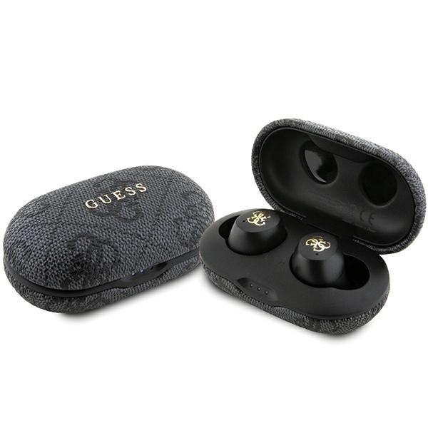 Guess Bluetooth earphones GUTWSP4EGK TWS ENC 4G PU METAL LOGO black