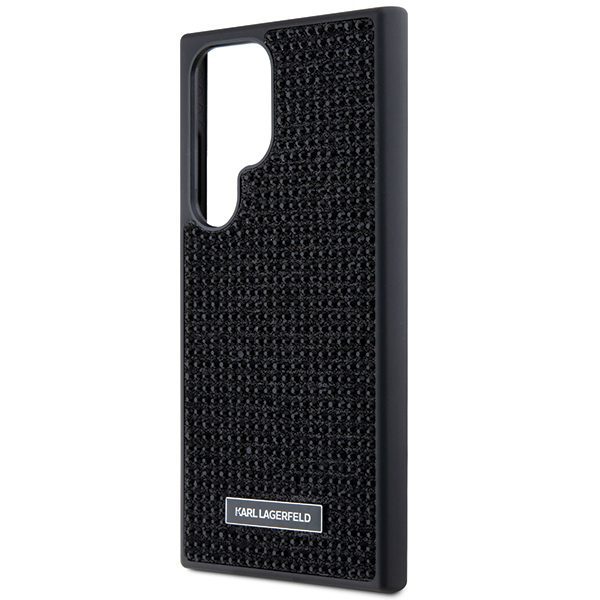 Karl Lagerfeld case for Samsung Galaxy S24 Ultra KLHCS24LHDSPRK black HC RHINESTONE LOGO METAL PLATE