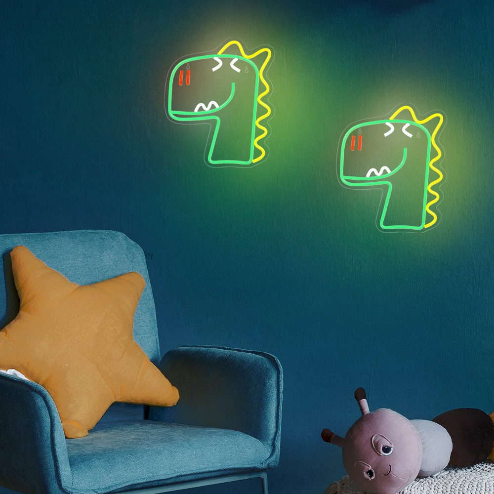 379381_oryg Neon PLEXI LED JURASSIC DINO green FLNJ02 Forever Light