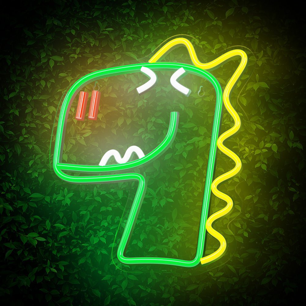 379383_oryg Neon PLEXI LED JURASSIC DINO green FLNJ02 Forever Light