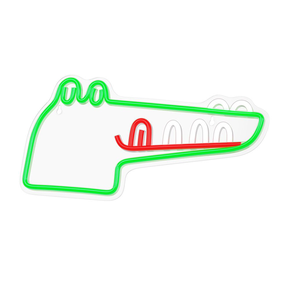 379388_oryg Neon PLEXI LED JURASSIC CROC green FLNJ03 Forever Light