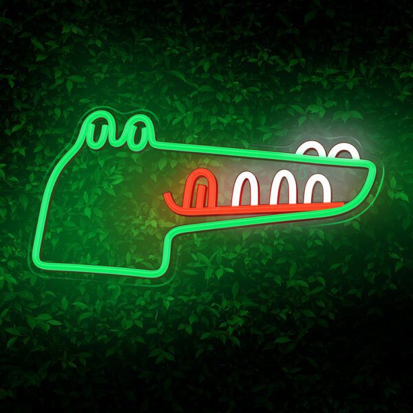 379390_oryg Neon PLEXI LED JURASSIC CROC green FLNJ03 Forever Light