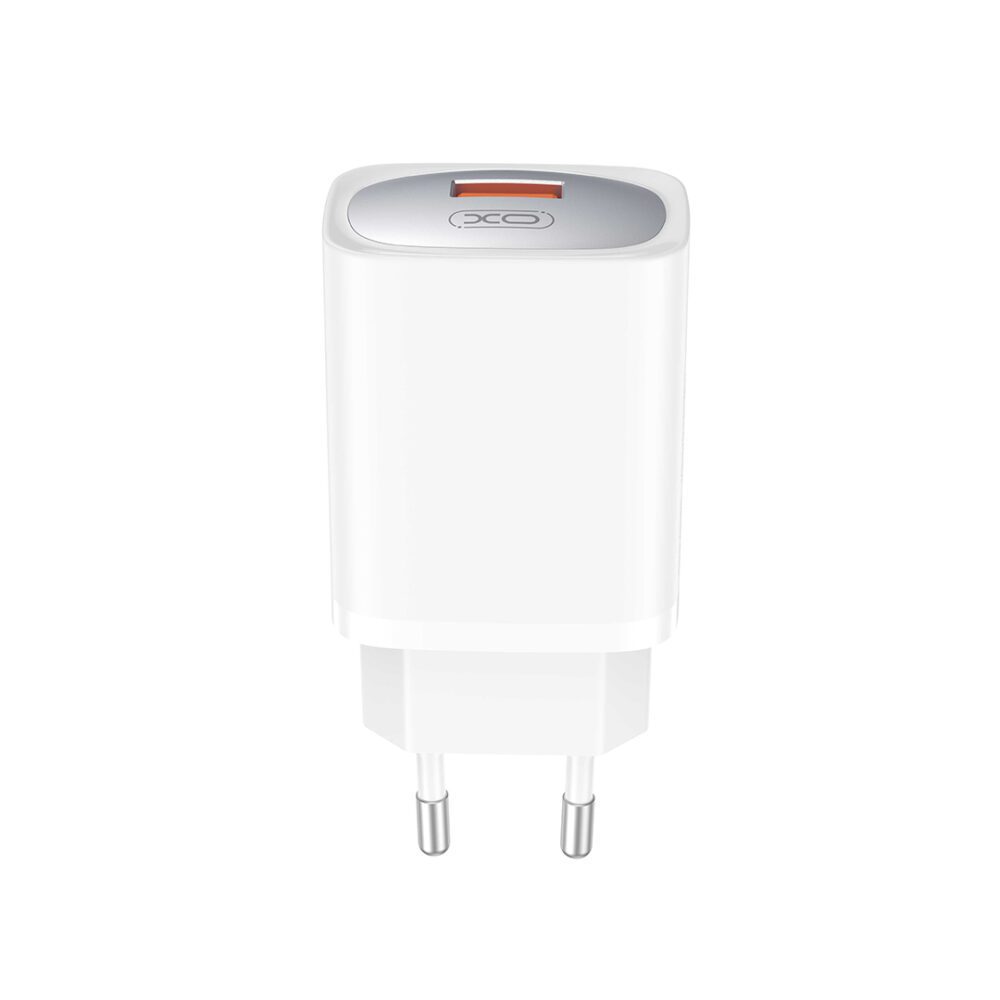 XO wall charger CE19 QC 18W 1x USB white + cable USB-C