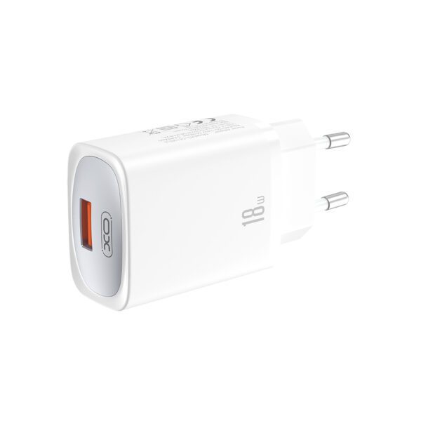 XO wall charger CE19 QC 18W 1x USB white + cable USB-C