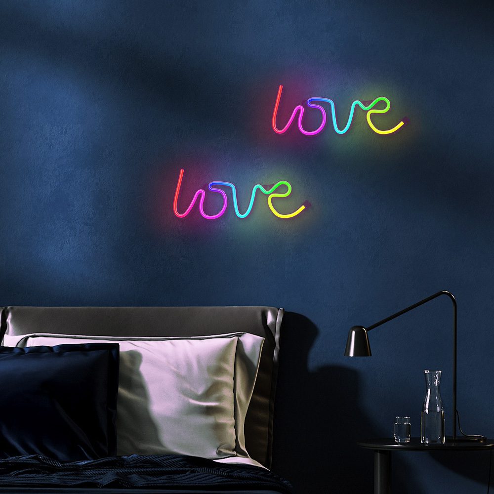 Neon LED RGB LOVE FLRN01 + RC Forever Light