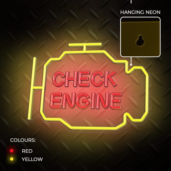 Neon PLEXI LED CHECK ENGINE yellow red NNE21 Neolia
