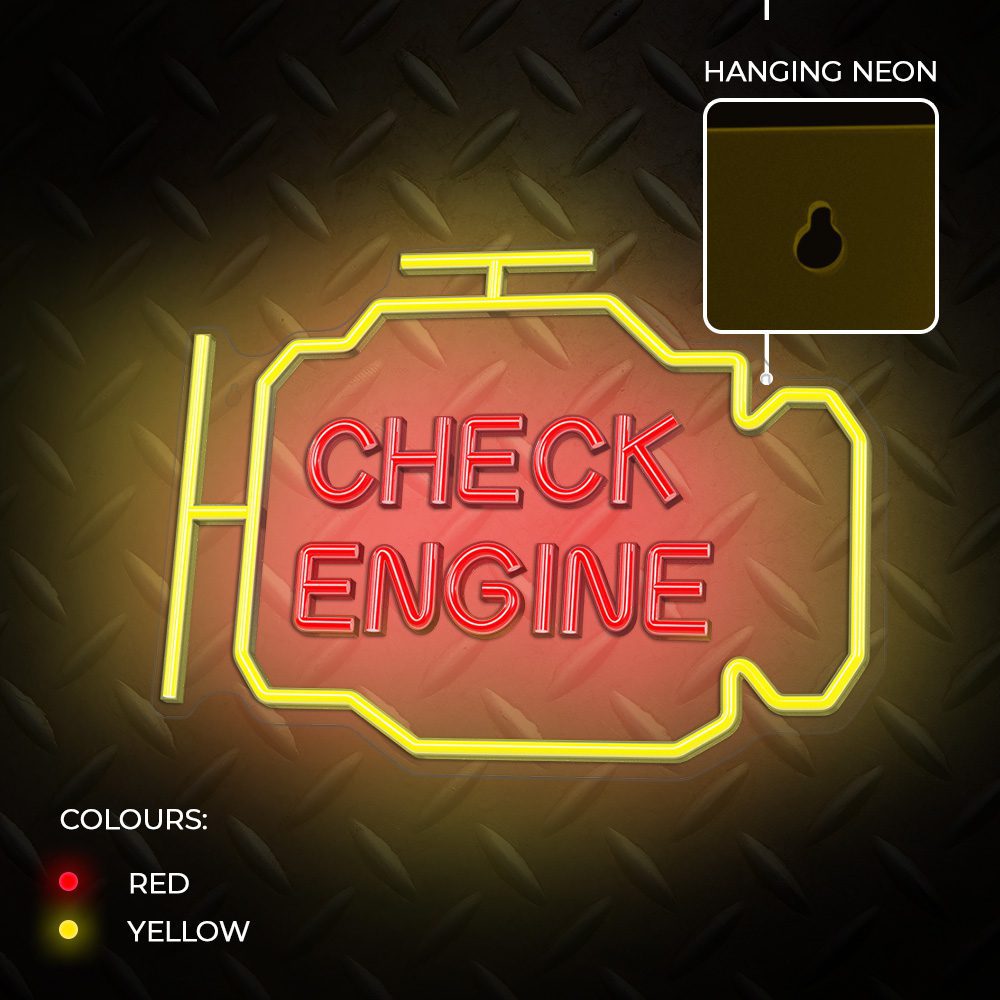 Neon PLEXI LED CHECK ENGINE yellow red NNE21 Neolia