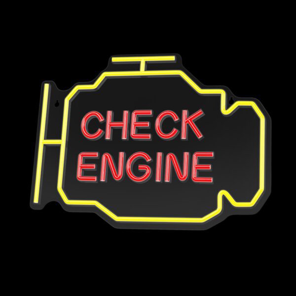 Neon PLEXI LED CHECK ENGINE yellow red NNE21 Neolia