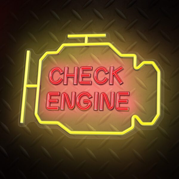 Neon PLEXI LED CHECK ENGINE yellow red NNE21 Neolia