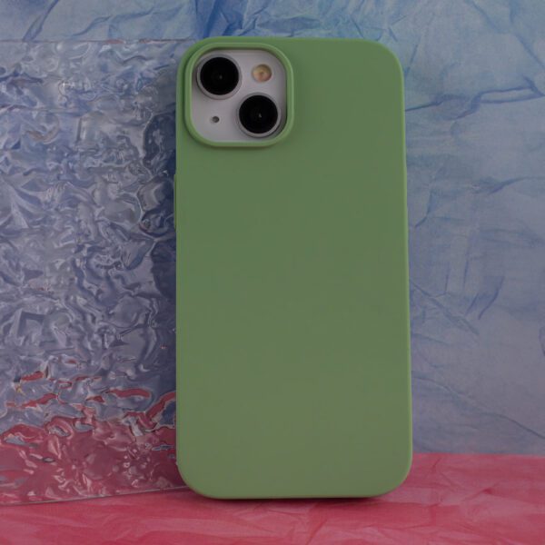 380505_oryg Solid Silicon case for iPhone 15 Pro 6,1" light green