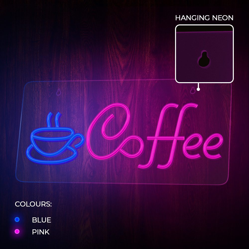 Neon PLEXI LED COFFEE pink blue NNE11 Neolia