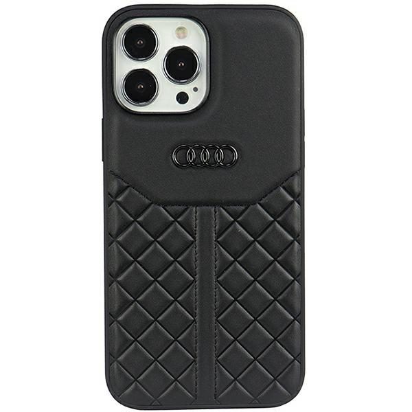 Audi case for iPhone 13 Pro Max 6,7" AU-TPUPCIP13PM-Q8/D1-BK black hardcase Genuine Leather