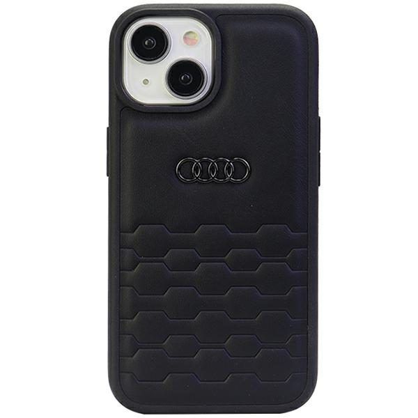 Audi case for iPhone 13 / 14 / 15 6,1" AU-TPUPCIP15-GT/D2-BK black hardcase GT Synthetic Leather