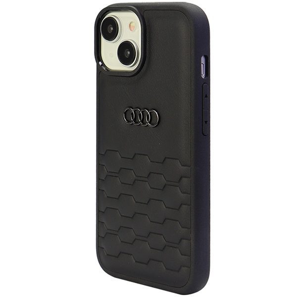 Audi case for iPhone 13 / 14 / 15 6,1" AU-TPUPCIP15-GT/D2-BK black hardcase GT Synthetic Leather