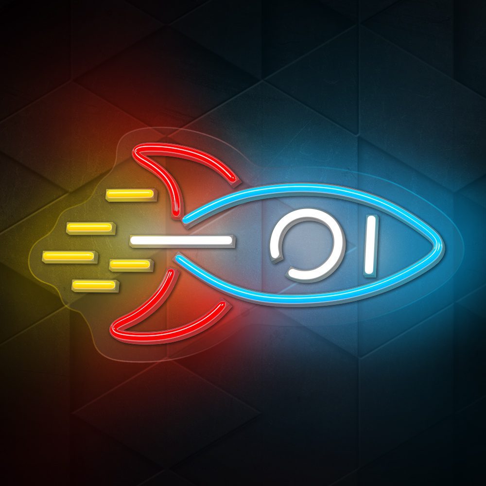 380714_oryg Neon PLEXI LED ROCKET multicolor NNE18 Neolia