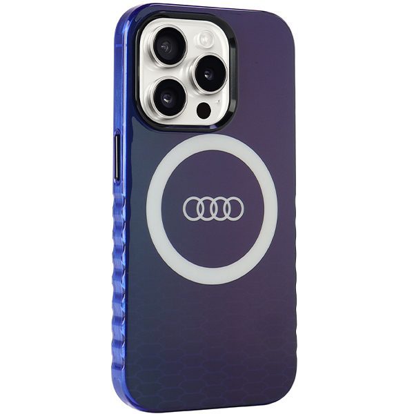 Audi case for iPhone 15 Pro 6,1" blue IML Big Logo MagSafe Case