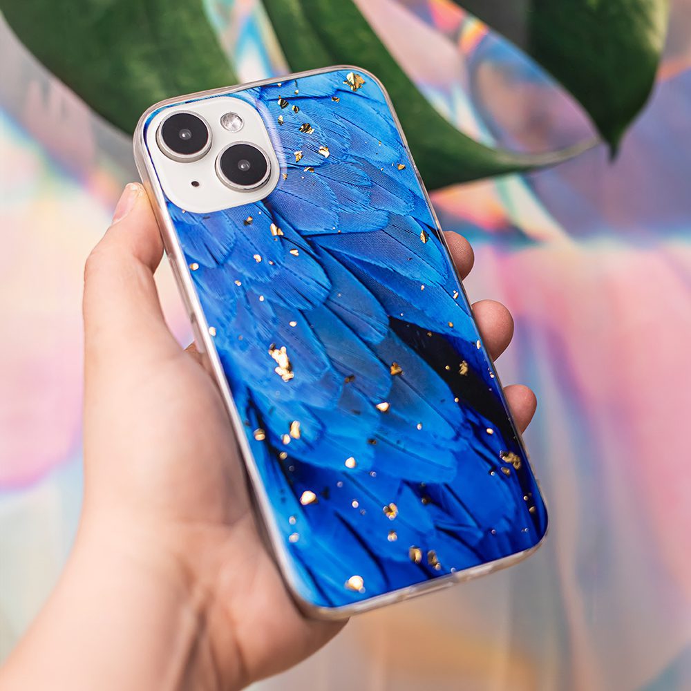 383193_oryg Gold Glam case for iPhone 12 / 12 Pro 6,1" blue