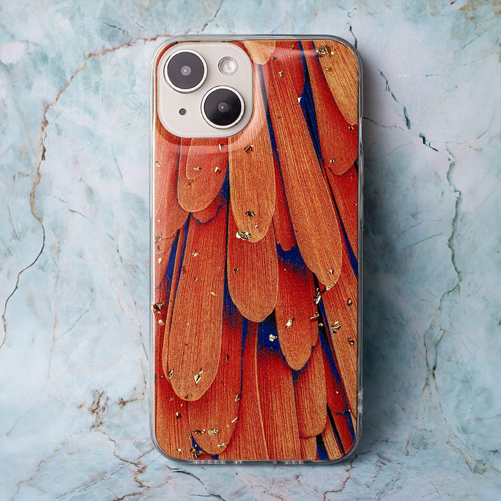 383230_oryg Gold Glam case for iPhone 12 / 12 Pro 6,1" orange