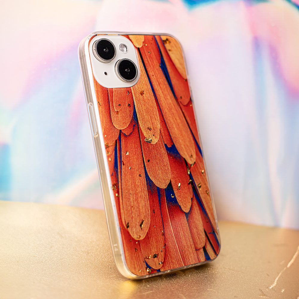 383236_oryg Gold Glam case for iPhone 12 / 12 Pro 6,1" orange