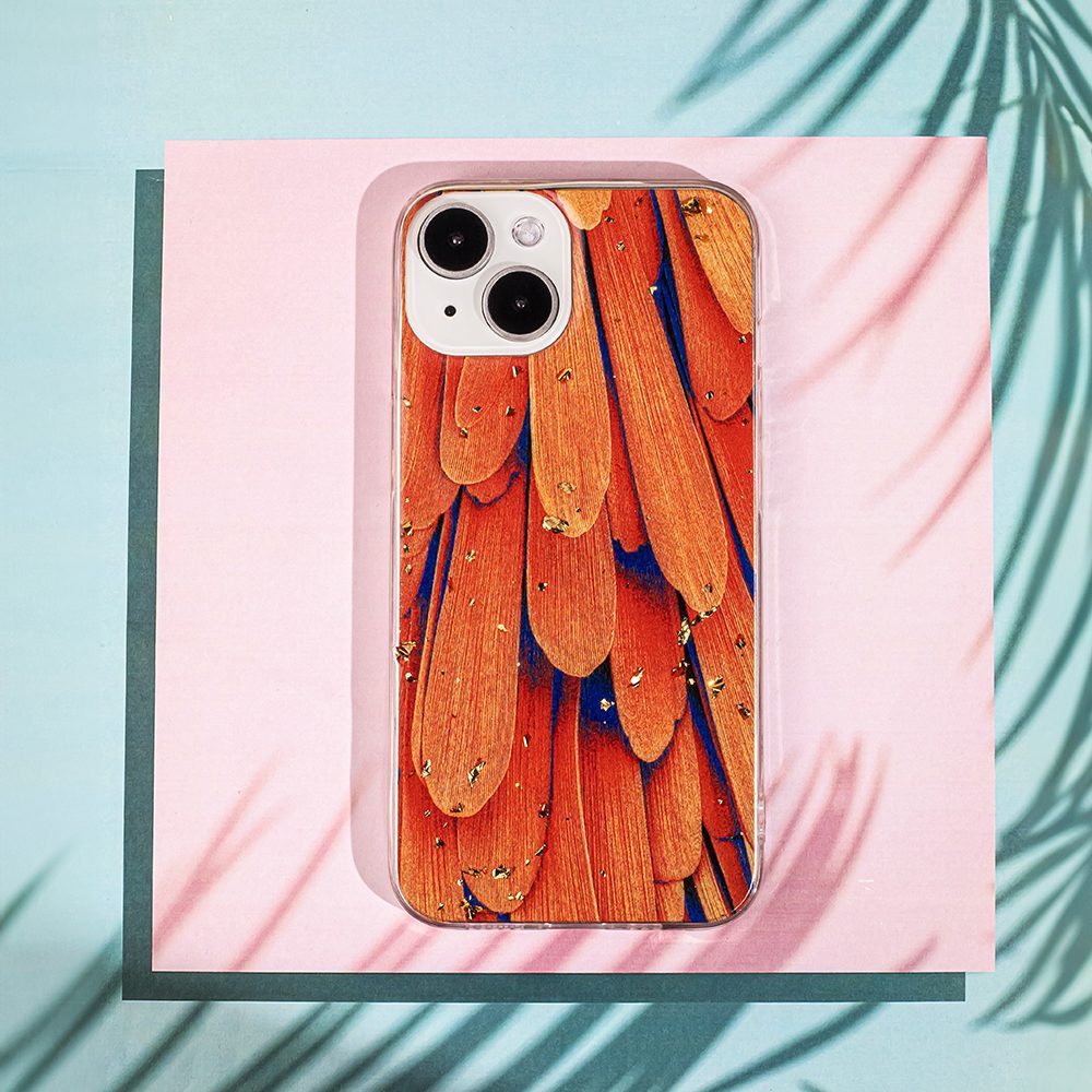 383237_oryg Gold Glam case for iPhone 12 / 12 Pro 6,1" orange