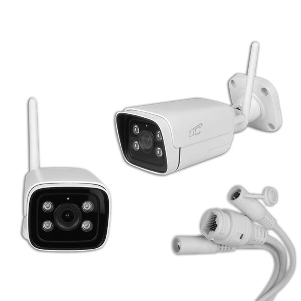 Exterior IP camera BULLET white IP66 PTZ WiFi&LAN 4Mpix 85*LED 4*IR 3,6mm Lens (IR Cut Filter) DC12V Model B LTC Vision