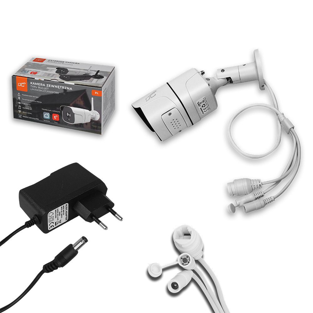 Exterior IP camera BULLET white IP66 PTZ WiFi&LAN 4Mpix 85*LED 4*IR 10W DC12V/1A LTC Vision