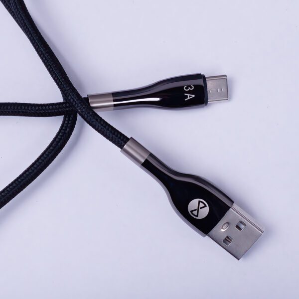 Forever Sleek cable USB - USB-C 1,0 m 3A black