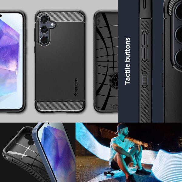 Spigen Rugged Armor case for Samsung Galaxy A55 5G matte