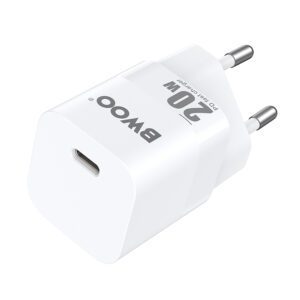 BWOO CDA155 PD wall charger 1x USB-C port 1A 20W white