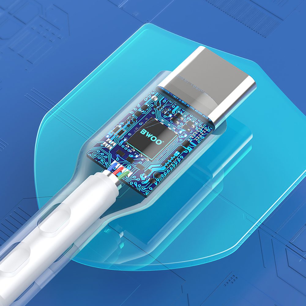 BWOO Cable USB - USB-C 1m 3A White BO-X172C