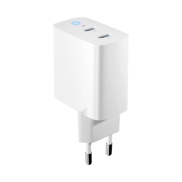 Forever TC-06-65CC GaN PD QC charger 2x USB-C 65W white
