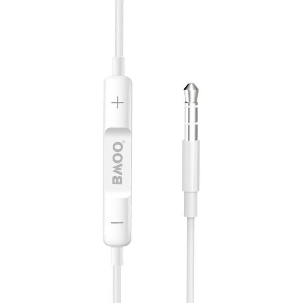 BWOO wired earphones 3.5mm stereo white