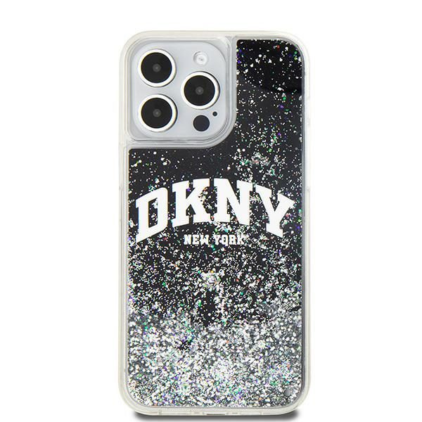 393259_oryg DKNY case for iPhone 15 Pro Max 6,7" DKHCP15XLBNAEK black HC liquid glitters w arch logo