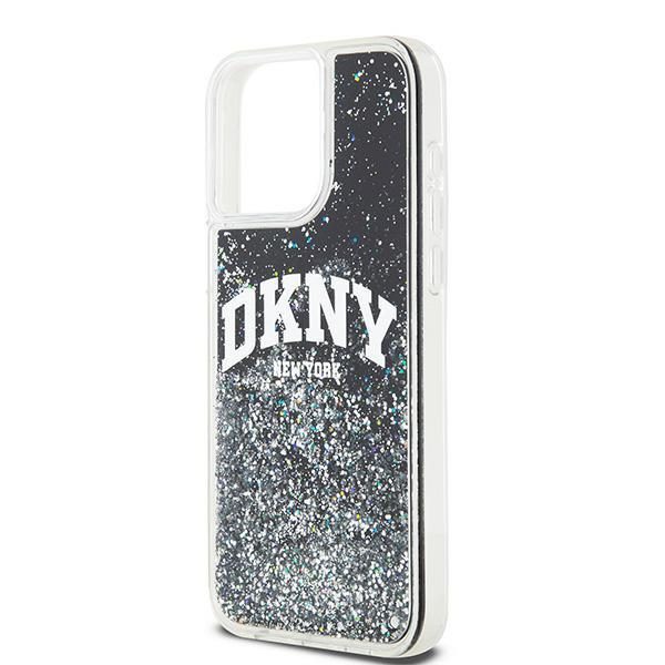 393262_oryg DKNY case for iPhone 15 Pro Max 6,7" DKHCP15XLBNAEK black HC liquid glitters w arch logo