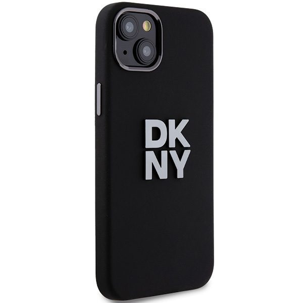 DKNY case for iPhone 15 Plus 6,7" DKHCP15MSMCBSK black HC silicone w stack metal logo