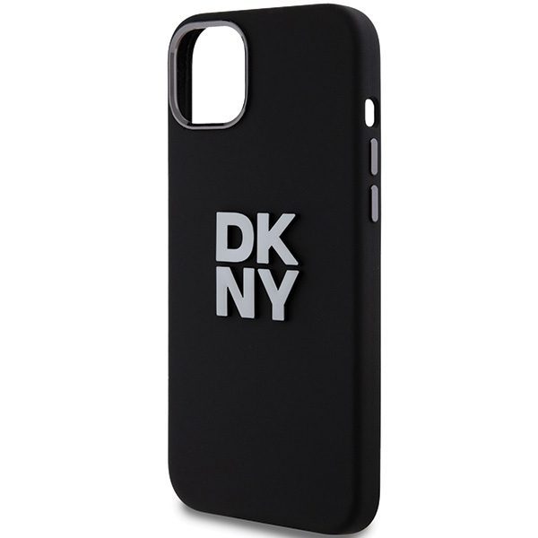 DKNY case for iPhone 15 Plus 6,7" DKHCP15MSMCBSK black HC silicone w stack metal logo