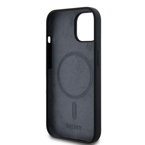 DKNY case for iPhone 15 6,1" DKHMP15SSNYACH black HC Magsafe silicone w arch logo
