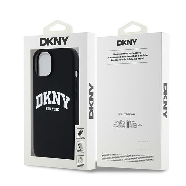 DKNY case for iPhone 15 6,1" DKHMP15SSNYACH black HC Magsafe silicone w arch logo