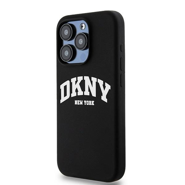 DKNY case for iPhone 15 Pro 6,1" DKHMP15LSNYACH black HC Magsafe silicone w arch logo