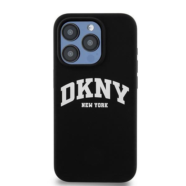 DKNY case for iPhone 15 Pro 6,1" DKHMP15LSNYACH black HC Magsafe silicone w arch logo